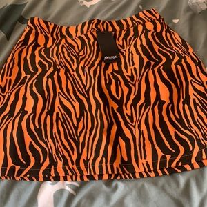 Tiger print skirt